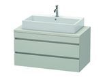Duravit DuraStyle Waschtisch-Unterschrank DS531900707 100 x 54,8 cm, betongrau matt, für Konsole, 2 Schubkästen