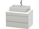 Duravit DuraStyle Waschtisch-Unterschrank DS531700718 80 x 54,8 cm, betongrau/weiß matt, für Konsole, 2 Schubkästen