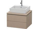 Duravit L-Cube Waschtisch-Unterschrank LC581507575 62 x 54,7 cm, leinen, für Konsole, 2 Schubkästen