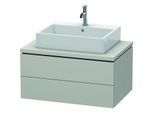 Duravit L-Cube Waschtisch-Unterschrank LC581700707 82 x 54,7 cm, betongrau matt, für Konsole, 2 Schubkästen