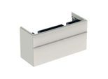 Geberit Smyle Square Doppelwaschtisch-Unterschrank 500356JL1 118,4x61,7x47cm, 2 Schubladen, sandgrau hochglanz