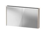 Duravit D-Code Spiegelschrank Verspiegelt DC7108091910000 1200x700x148, Taupe Matt, Steckdose, LED Beleuchtung