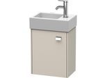 Duravit Brioso Waschtischunterbau BR4049L1091 364x239mm, Taupe, Tür links, Griff Chrom