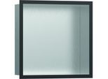 hansgrohe XtraStoris Wandnische 56097340 30x30x10cm, mit Designrahmen, Edelstahl gebürstet, brushed black chrome