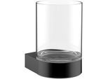 Emco Flow Glashalter 272013300 schwarz, Kristallglas klar
