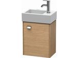 Duravit Brioso Waschtischunterbau BR4049R1052 364x239mm, Europ. Eiche, Tür rechts, Griff Chrom