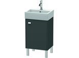 Duravit Brioso Waschtischunterbau BR4430R1049 434x339mm, Graphit Matt, Tür rechts, Griff Chrom