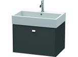 Duravit Brioso Waschtischunterbau BR405401049 684x459mm, Graphit Matt, 1 Auszug, Griff Chrom