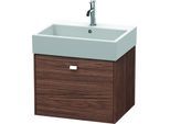 Duravit Brioso Waschtischunterbau BR405301021 584x459mm, Nussbaum Dunkel/Chrom, 1 Auszug