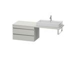 Duravit DuraStyle Waschtisch-Unterschrank DS533900707 80 x 54,8 cm, betongrau matt, für Konsole, 2 Schubkästen