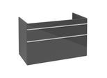 Villeroy und Boch Venticello Waschtisch-Unterschrank A92602FP 95,3 x 59 x 50,2 cm, Becken mittig, Griff White, Glossy Grey