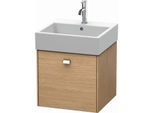 Duravit Brioso Waschtischunterbau BR405201052 484x459mm Europäische Eiche, 1 Auszug, Griff Chrom
