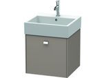 Duravit Brioso Waschtischunterbau BR405201043 484x459mm, Basalt Matt, 1 Auszug, Griff Chrom