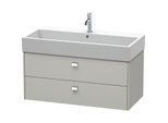 Duravit Brioso Waschtischunterbau BR415601007 984x459mm, Betongrau Matt, 2 Auszüge, Griff Chrom