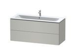 Duravit L-Cube Waschtisch-Unterschrank LC624300707 122 x 48,1 cm, betongrau matt, 2 Schubkästen, wandhängend