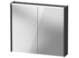 Duravit D-Code Spiegelschrank Verspiegelt DC7106049492000 800x700x148, Graphit Matt, Steckdose J, LED Beleuchtung