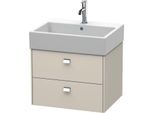 Duravit Brioso Waschtischunterbau BR415301091 584x459mm, Taupe, 2 Auszüge, Griff Chrom