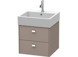 Duravit Brioso Waschtischunterbau BR415201043 484x459mm, Basalt Matt, 2 Auszüge, Griff Chrom