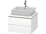 Duravit L-Cube Waschtisch-Unterschrank LC581501818 62 x 54,7 cm, weiß matt, für Konsole, 2 Schubkästen