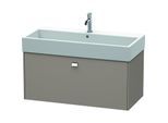 Duravit Brioso Waschtischunterbau BR405601043 984x459mm, Basalt Matt, 1 Auszug, Griff Chrom