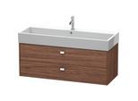 Duravit Brioso Waschtischunterbau BR415701021 1184x459mm, Nussbaum Dunkel/Chrom, 2 Auszüge