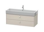 Duravit Brioso Waschtischunterbau BR415701091 1184x459mm, Taupe, 2 Auszüge, Griff Chrom