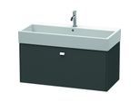 Duravit Brioso Waschtischunterbau BR405601049 984x459mm, Graphit Matt, 1 Auszug, Griff Chrom