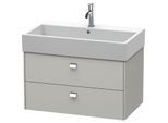 Duravit Brioso Waschtischunterbau BR415501007 784x459mm, Betongrau Matt, 2 Auszüge, Griff Chrom