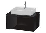 Duravit L-Cube Waschtisch-Unterschrank LC581204040 82 x 54,7 cm, schwarz hochglanz, für Konsole, 1Auszug