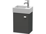 Duravit Brioso Waschtischunterbau BR4049L1049 364x239mm, Graphit Matt, Tür links, Griff Chrom