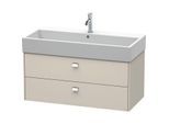 Duravit Brioso Waschtischunterbau BR415601091 984x459mm, Taupe, 2 Auszüge, Griff Chrom