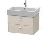 Duravit Brioso Waschtischunterbau BR415401091 684x459mm, Taupe, 2 Auszüge, Griff Chrom