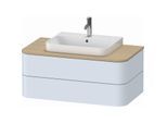 Duravit Happy D.2 Waschtisch-Unterschrank HP497109797 40,8 x 100 x 55 cm, 2 Schubkästen, für Aufsatzbecken, lichtblau seidenmatt