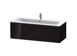 Duravit L-Cube Waschtischunterbau LC614304040 Schwarz Hochglanz, 122x40x48,1cm, 1 Auszug