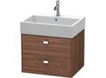 Duravit Brioso Waschtischunterbau BR415301021 584x459mm, Nussbaum Dunkel/Chrom, 2 Auszüge