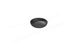 Kaldewei Miena Waschtisch-Schale 909306003676 3180, Ø 45 cm, schwarz matt 100, Perl-Effekt, ohne Überlauf, ohne Hahnloch, Schallschutz