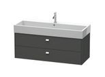 Duravit Brioso Waschtischunterbau BR415701049 1184x459mm, Graphit Matt, 2 Auszüge, Griff Chrom