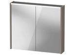 Duravit D-Code Spiegelschrank Verspiegelt,DC7106043431000 800x700x148, Basalt Matt, Steckdose FR, LED Beleuchtung
