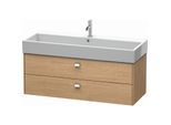 Duravit Brioso Waschtischunterbau BR415701052 1184x459mm, Europ. Eiche, 2 Auszüge, Griff Chrom