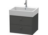 Duravit Brioso Waschtischunterbau BR415304949 584x459mm, Graphit Matt, 2 Auszüge