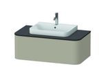 Duravit Happy D.2 Plus Waschtisch-Unterschrank HP493106060 100x55cm, für Konsole, 1 Auszug, für Möbelwaschtisch, geschliffen, taupe seidenmatt