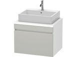 Duravit DuraStyle Waschtisch-Unterschrank DS531100718 70 x 54,8 cm, betongrau/weiß matt, für Konsole, 1 Auszug