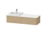 Duravit Happy D.2 Waschtisch-Unterschrank HP4944L7171 35,4 x 160 x 55 cm, 2 Auszüge, für Aufsatzbecken, links, mediterrane Eiche