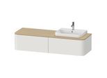 Duravit Happy D.2 Plus Waschtisch-Unterschrank HP4944R3939 160x55cm, 2 Auszüge, für Aufsatzbecken, Becken rechts, nordic weiß seidenmatt