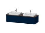 Duravit Happy D.2 Plus Waschtisch-Unterschrank HP4946B9898 160x55cm, 2 Auszüge, für Aufsatzbecken, Becken beidseitig, nachtblau seidenmatt