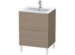 Duravit L-Cube Waschtisch-Unterschrank LC662503535 62 x 48,1 cm, Eiche terra, 2 Auszüge, stehend