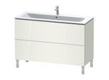 Duravit L-Cube Waschtisch-Unterschrank LC662802222 122 x 48,1 cm, weiß hochglanz, 2 Auszüge, stehend