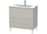 Duravit L-Cube Waschtisch-Unterschrank LC662600707 82 x 48,1 cm, betongrau matt, 2 Auszüge, stehend