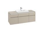Villeroy & Boch Legato Waschtischunterschrank B685L0VK 140x55x50cm, mit LED-Beleuchtung, Soft Grey