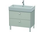 Duravit Brioso Waschtischunterbau BR443501007 784x459mm, Betongrau Matt, 2 Auszüge, Griff Chrom